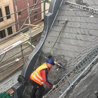 Altdeutsche Schieferdeckung Dom Römer Frankfurt