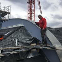 Altdeutsche Schieferdeckung Dom Römer Frankfurt