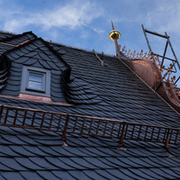 Altdeutsche Schieferdeckung Dom Römer Frankfurt