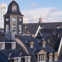 Altdeutsche Schieferdeckung Dom Römer Frankfurt