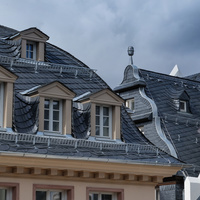 Altdeutsche Schieferdeckung Dom Römer Frankfurt