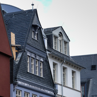 Altdeutsche Schieferdeckung Dom Römer Frankfurt