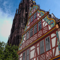 Altdeutsche Schieferdeckung Dom Römer Frankfurt