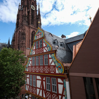 Altdeutsche Schieferdeckung Dom Römer Frankfurt