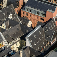 Altdeutsche Schieferdeckung Dom Römer Frankfurt