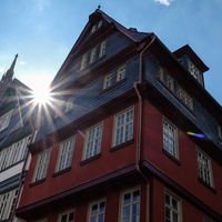 Altdeutsche Schieferdeckung Dom Römer Frankfurt