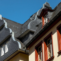 Altdeutsche Schieferdeckung Dom Römer Frankfurt