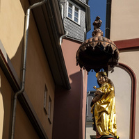 Altdeutsche Schieferdeckung Dom Römer Frankfurt